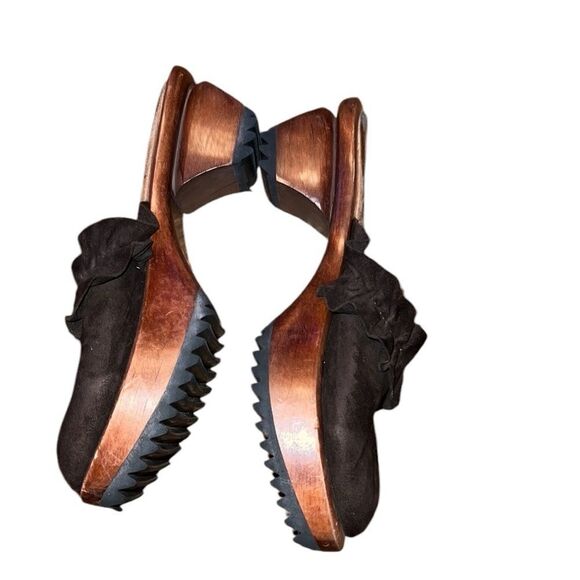 Jim Barnier Brown Suede Mules Size 6 - Picture 3 of 6